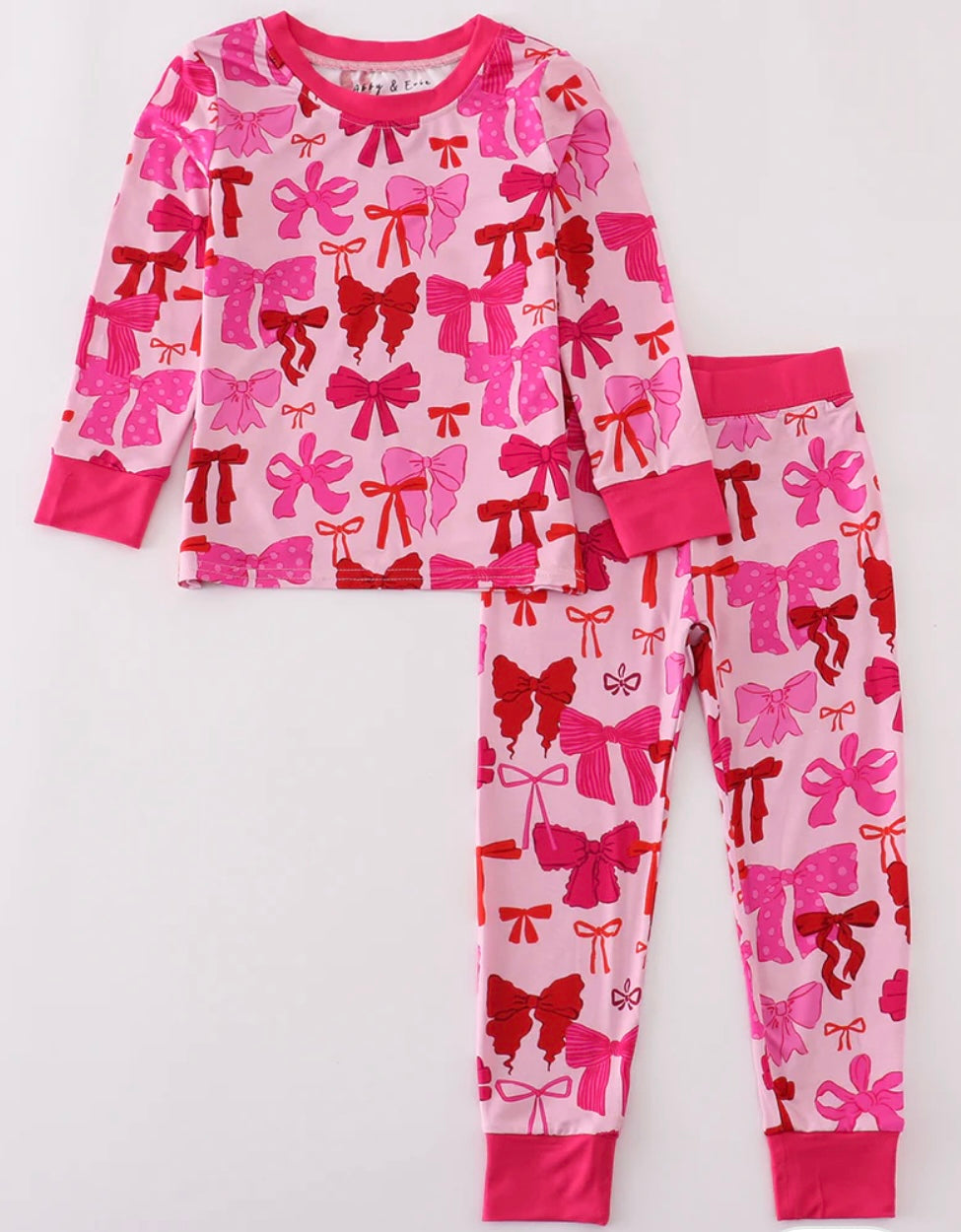 Bamboo Bow Pajama Pant Set