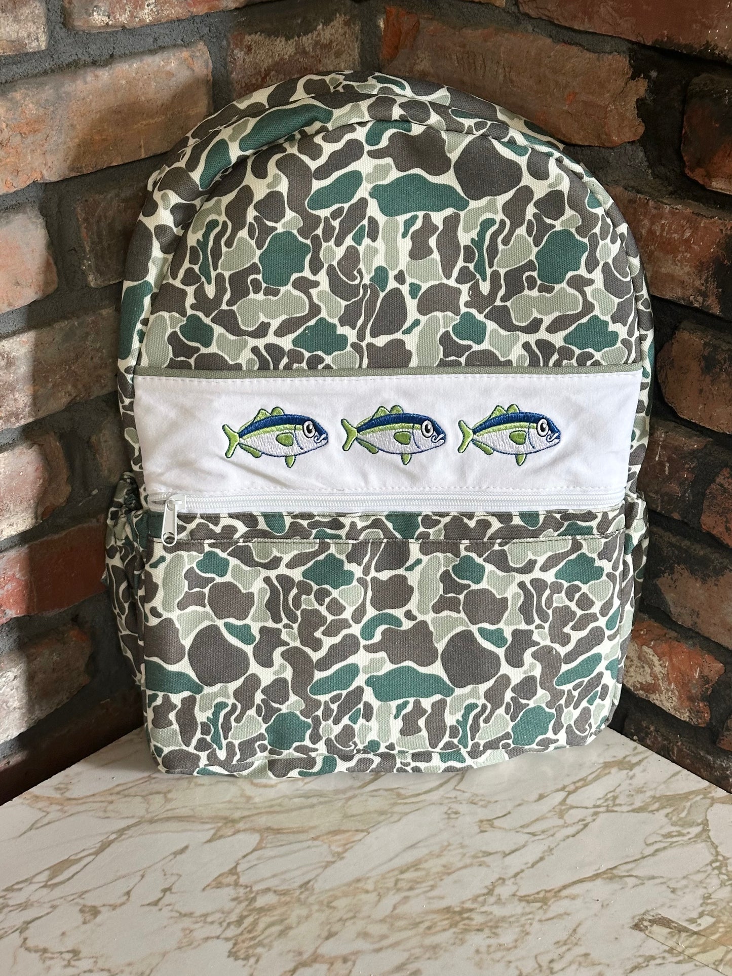 Camo Fish Bookbag
