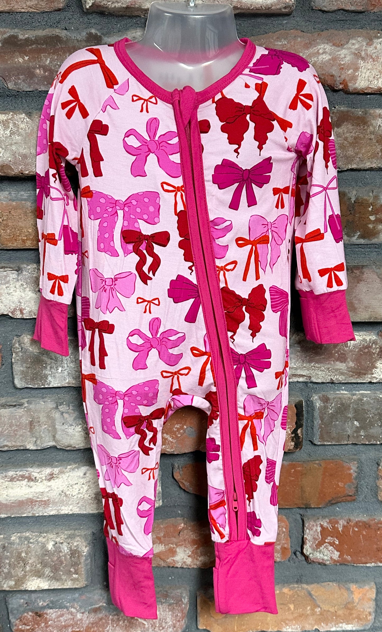 Bamboo Bow Pajama Romper