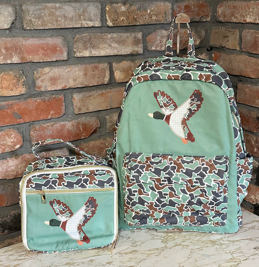 Camo Duck Lunchbox/Bookbag Set