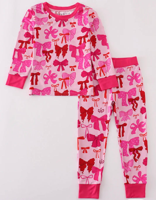 Bamboo Bow Pajama Pant Set