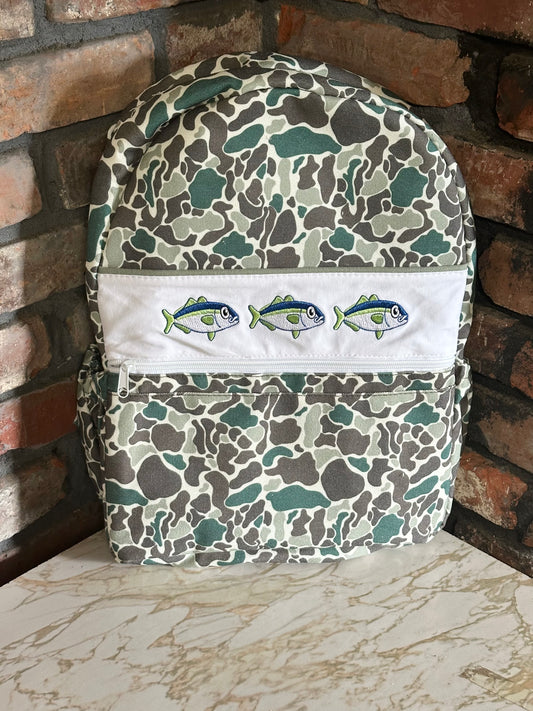 Camo Fish Bookbag