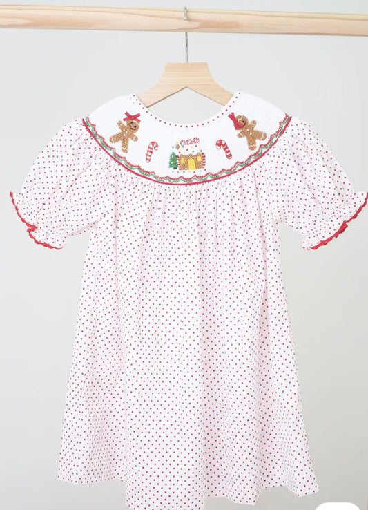 Handsmocked Gingerbread Dress