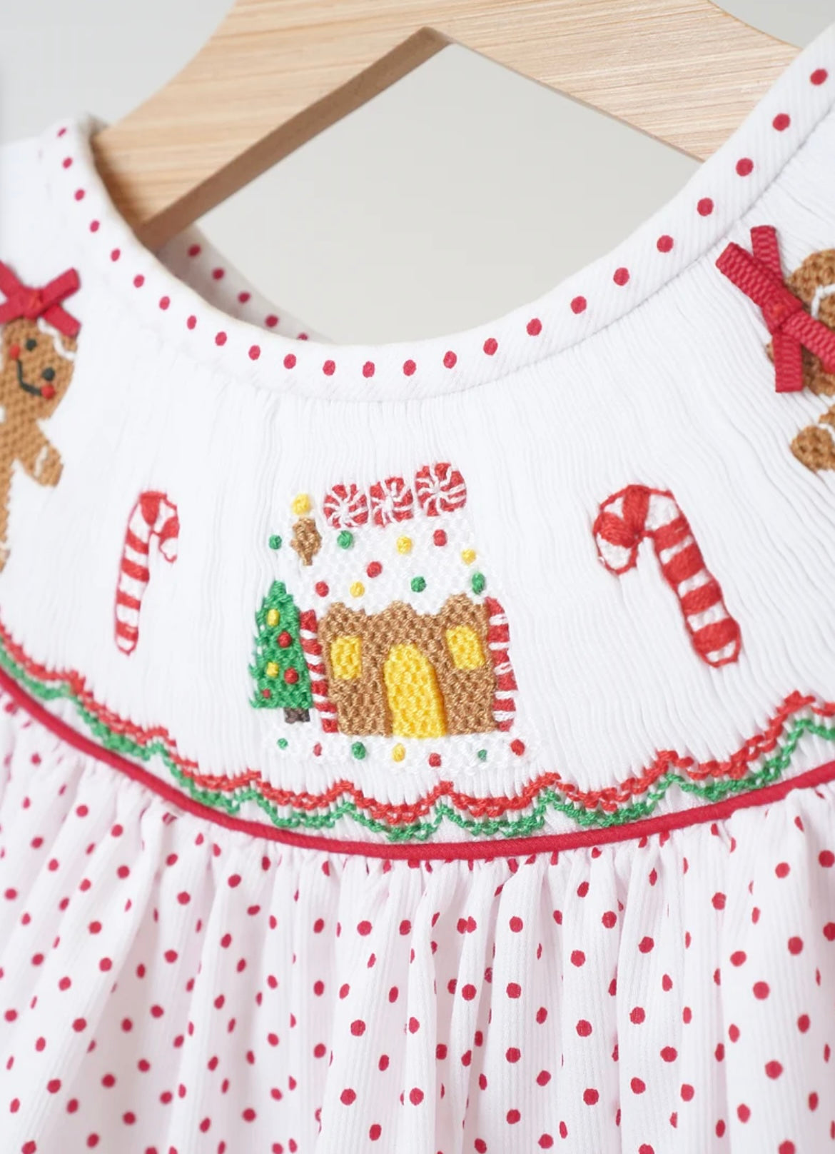 Handsmocked Gingerbread Dress